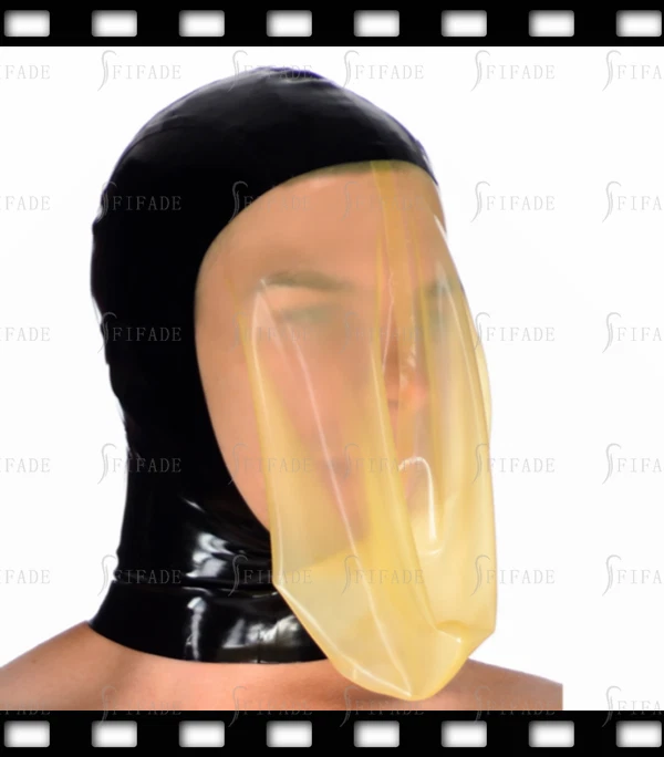 Latex Hood Mask Breathig Bag Club Party Code Cool Mask Customized 0.4mm A41 - Image 3 of 4