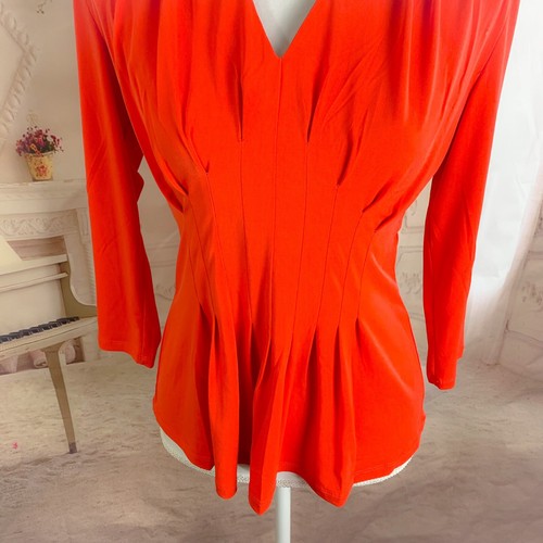 NUEVO Top para mujer Catherine Malandrino Tangy Albaricoque Rush Talla Pequeña - Imagen 6 de 9