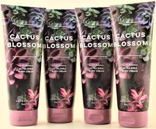 QTY 4 - Bath & Body Works CACTUS BLOSSOM Body Cream Lotion Moisturizer 8oz