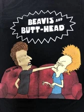 Beavis and Butt-Head Punch in the Head T-Shirt Sz S