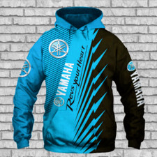 Hoodie 3D Yamaha Blue Teem Racing All Over Printed For Gift Full Size
