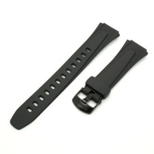 Genuine Casio Black Rubber Watch Band Strap Sports Illuminator W-752 W-753 W-755