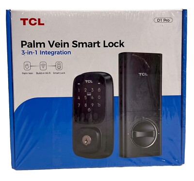 TCL D1 Pro Palm Vein Smart Lock Wi-Fi Keyless Entry Door Lock App Remote Control