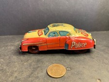 Vintage Trade Mark POLICE CAR, Tin Friction Made in Japan, Rare Color, Works 