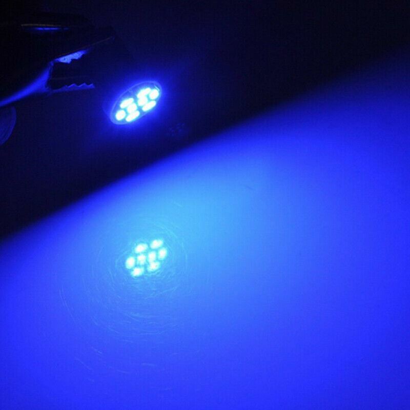 2x Ice Blue LED Bulbs Ba9s 47830 – Interior Map Dome Vanity Mirror Lights