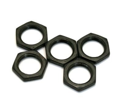 (5) Black Hex Nuts for USA 1/4'' Guitar/Bass/Amp Jacks & CTS Pots EP-0068-003