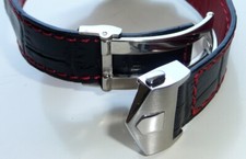 Genuine Leather Band strap with Deployment Clasp for Tag Heuer Monaco Carrera