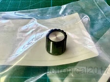 4pcs Aluminum Inlay 13.4mm Small Plastic Knob, Dial, 6.4mm 1/4" Round Shaft, LOT