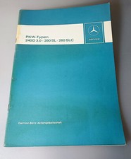 MERCEDES 240 D 3.0 W 115 scritta introduttiva (manuale officina) 280 SL