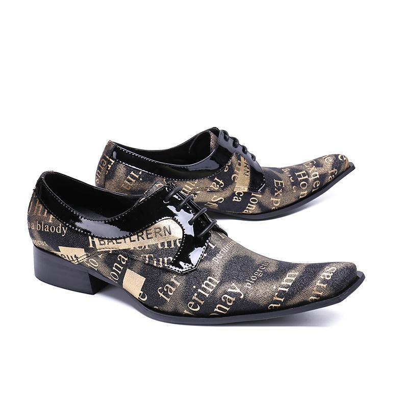 SAOLA Men's British Korean Banquet Breathable Pointed Toe Fashion Shoes Slip On Formal