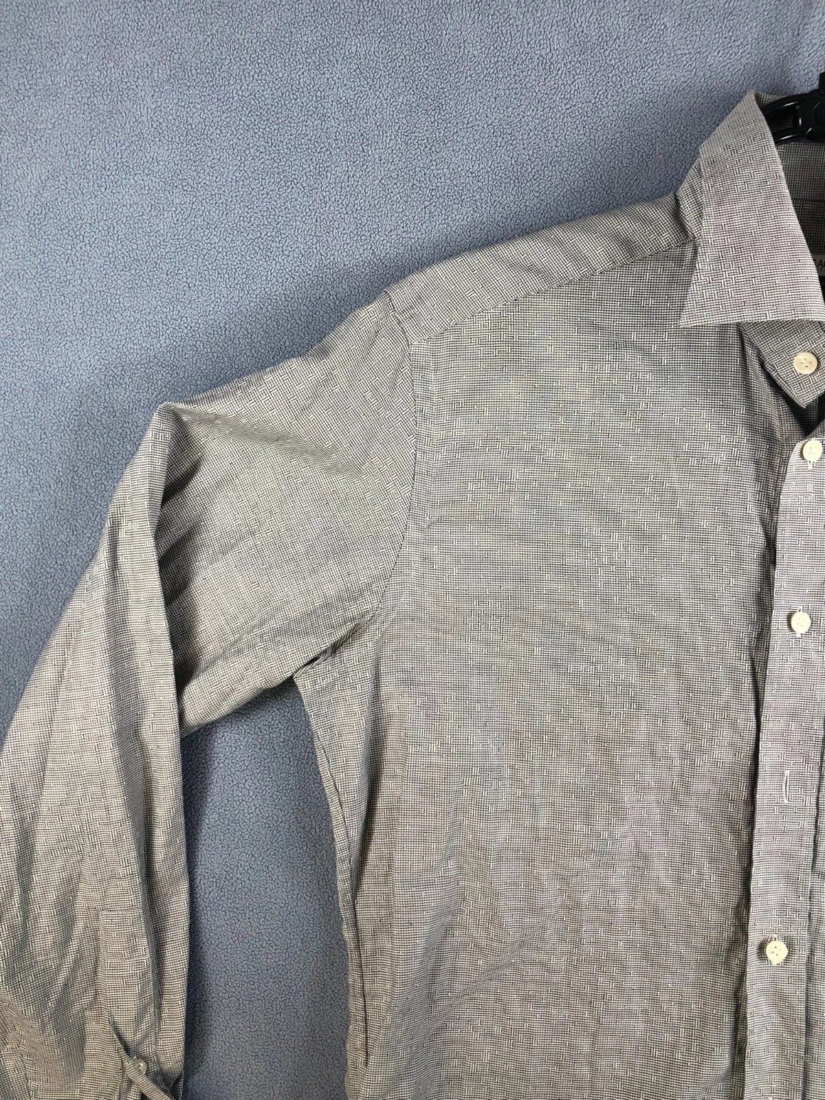 Camicia abito classico da uomo grigio abbottonato Versace Collection taglia 15 38 manica lunga