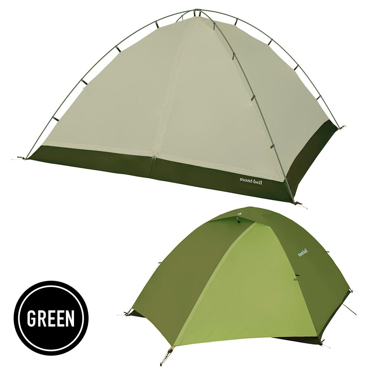 mont-bell　chronos cabin4 mont-bell Chronos Dome 4 Green THYM 3-4 People Camping Tent