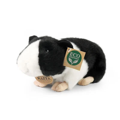 RAPPA Meerschweinchen schwarz/weiß Plüschtier Stofftier Kuscheltier L= 22cm Plüsch NEU