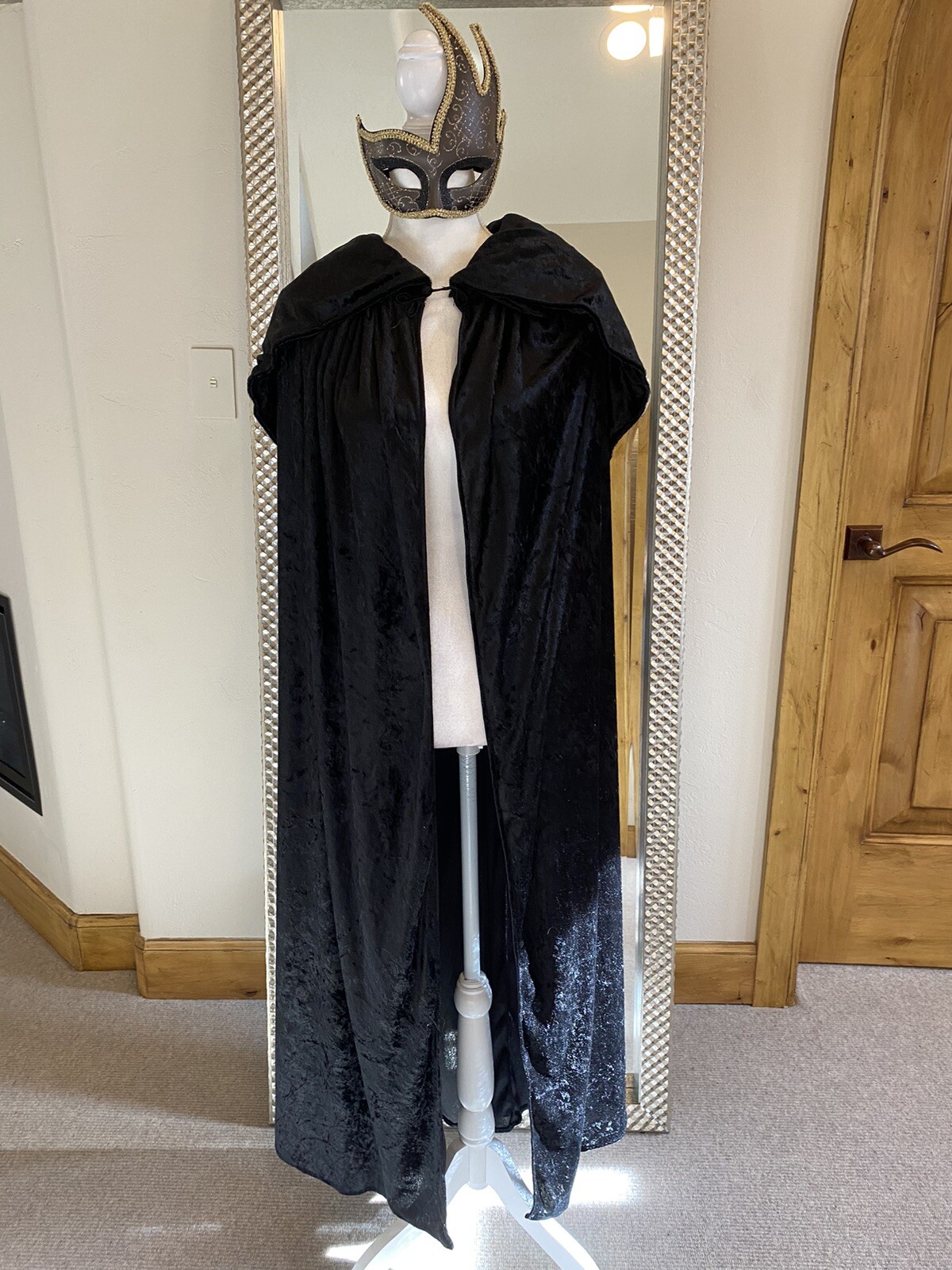 Phantom of the opera costume - black cape & Mask … - image 3