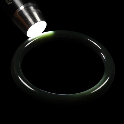 53-65mm Certified A 100% Natural Black Green Nephrite Jade Bangle Bracelet