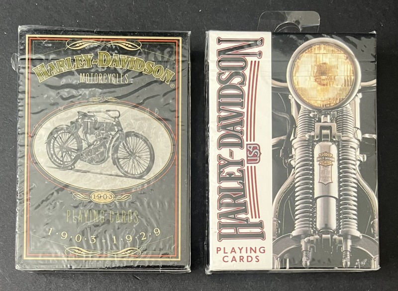 Vintage Harley Davidson Deck of SEALED Playing Cards NOS Lot Of 2 Decks