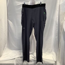 Healing Hands Womens Rachel Scrub Pants Gray Stretch Pockets Pull On XL New