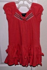UC! Rare Girl's Ruffle dress mamey color 4/4T short sleeve CHAPS