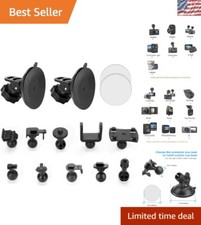 Dual-Function Dash Cam Mount: Suction Cup with Adhesive for Ultimate Flexibility