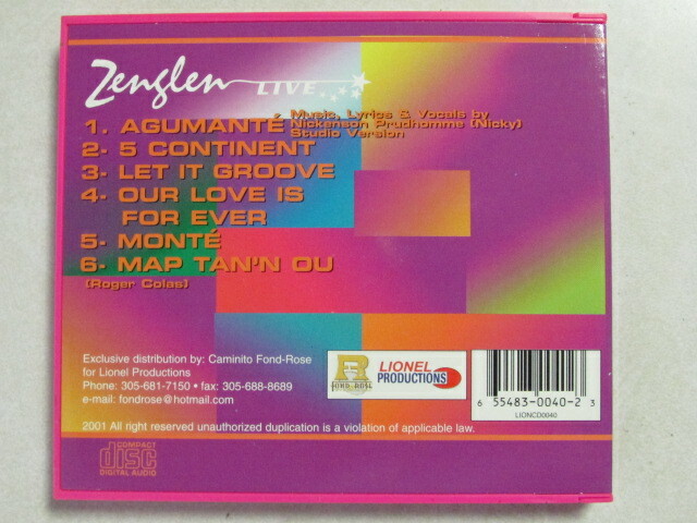 ZENGLEN LIVE VOLUME 4 SNAPCASE COMPAS FOLK WORLD COUNTRY CD