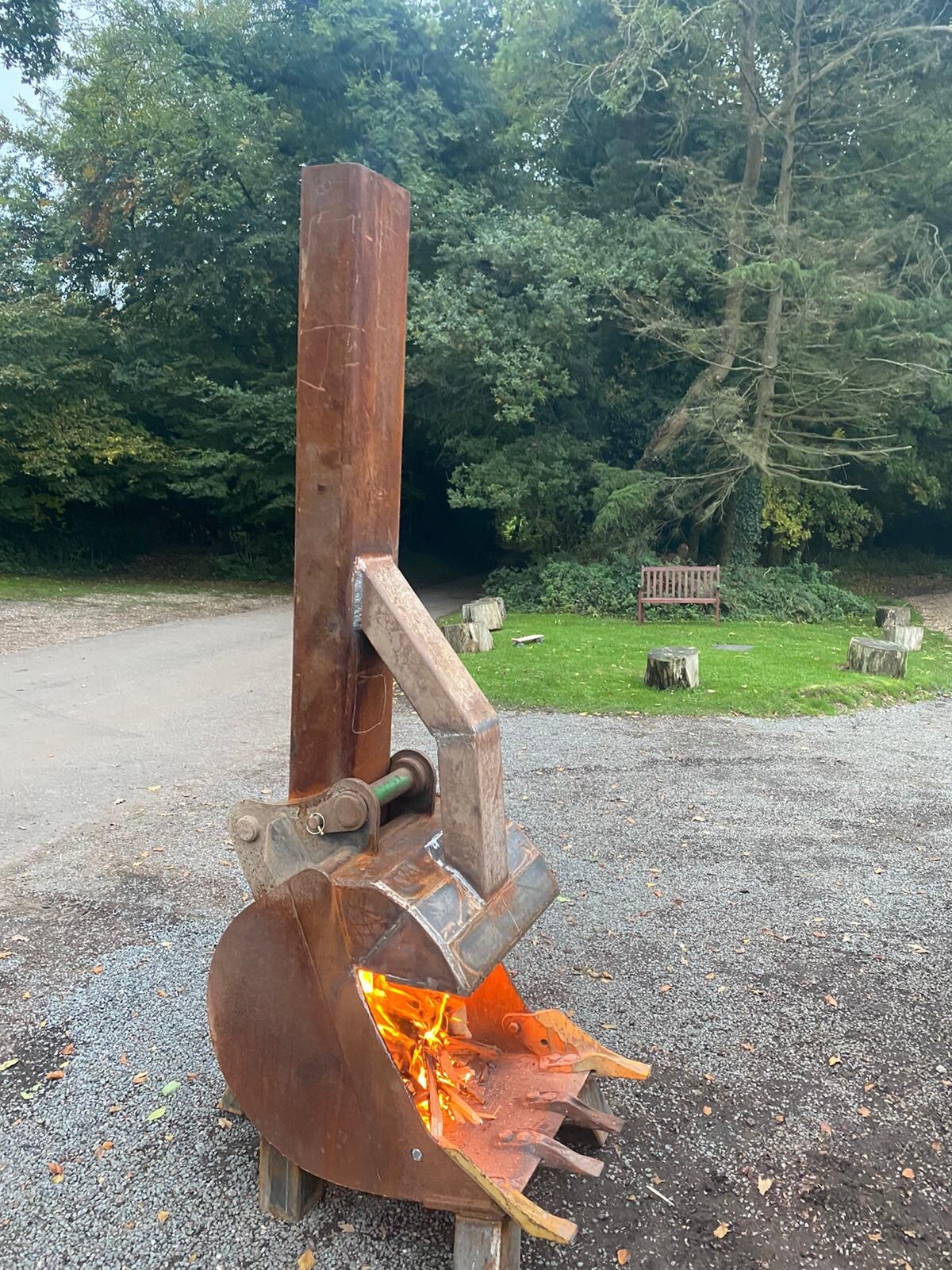 Image 1 - Digger Bucket Fire Pit, Outdoor Heating, Unique Gift