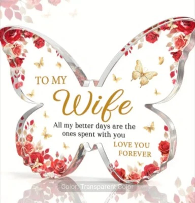 Acrylic Butterfly Gift For Wife.Birthday,Wedding Anniversary,Valentine-FREE GIFT