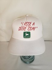 Vintage 90s John Deere "I Rode a Deere Today" White Trucker Hat