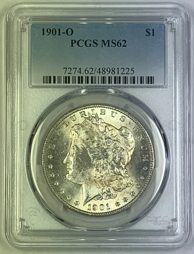 1901-O Morgan Silver $1 Dollar Coin PCGS MS 62 (6) A