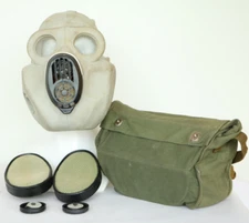 Russian PBF Grey Gas Mask Olive Green Carry Bag - Military Army Surplus   S size