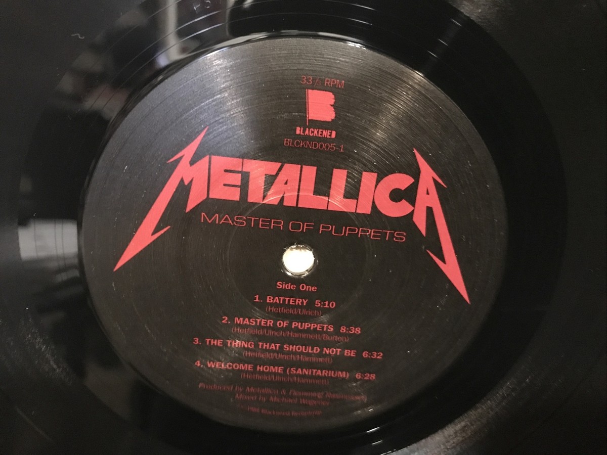 Metallica – Master Of Puppets LP 2014 Blackened – BLCKND005-1 VG+/