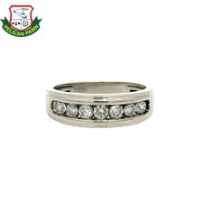 Men's Diamond Wedding Band .70 CTW 10K White Gold PSH031481 