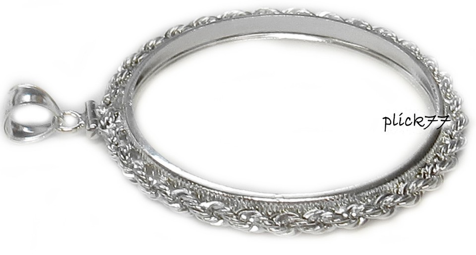 US Quarter Sterling Silver Rope Frame Mount Bezel | eBay
