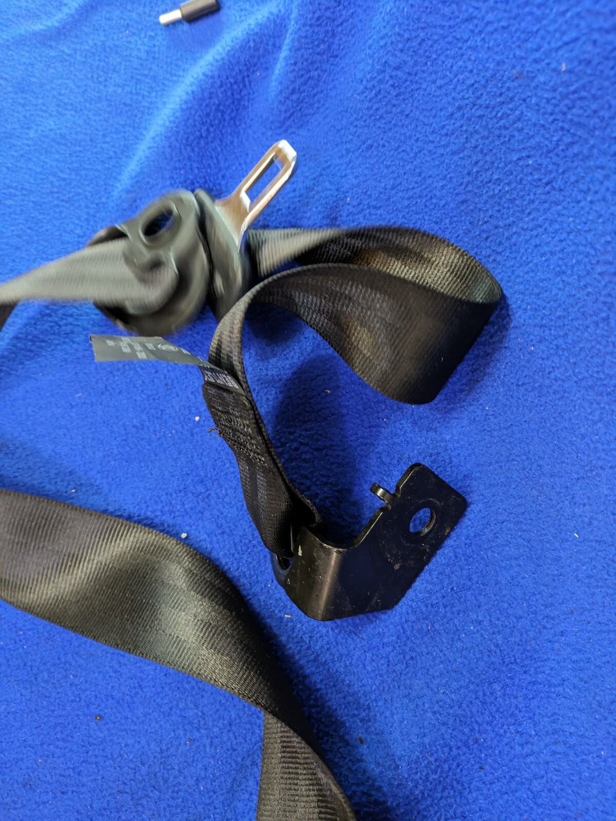 black 06-12 Bentley Continental Flying Spur Rear Left Driver Side Seat Belt OEM