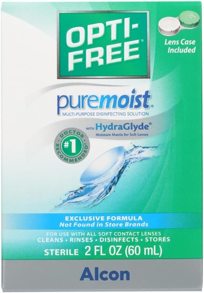 Opti-Free Puremoist Multi-Purpose Disinfecting Solution with Lens Case, (Packagi