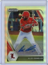 2021 Panini Prizm Draft Picks Base Auto Prizms Silver #86 Alex Binelas