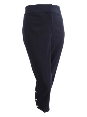Nine West Women's Plus Size Button-Hem Ankle Pants
