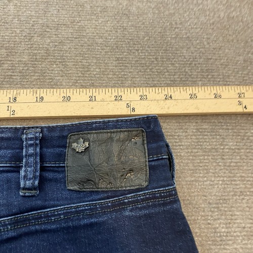 Buffalo David Bitton Jeans Mens 48x28 * Hemmed Blue Straight Casual Denim Dark - Picture 6 of 11