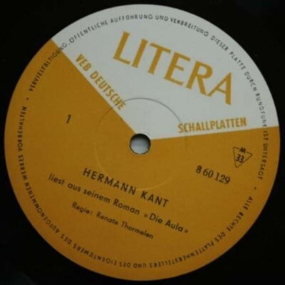 Hermann Kant Liest Aus Seinem Roman ''Die Aula'' Litera Vinyl LP
