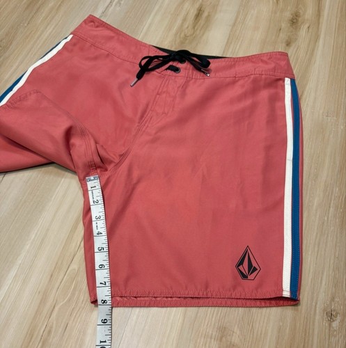 VOLCOM Swim Trunks Lawton Board Shorts 7.5” Coral/ Mineral Red Surf Men's sz 34 - Picture 9 of 13