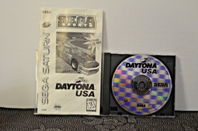 Daytona USA (Sega Saturn, 1995) with manual, no back artwork