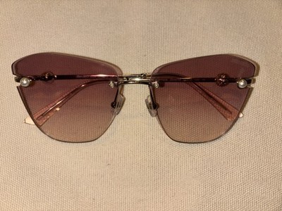 Jimmy Choo JC4004HB Gold Geometric Gradient Brown Women's Sunglasses