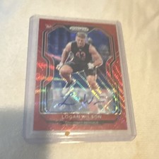 2020 Panini Prizm Logan Wilson #309 Bengals Red Wave Autograph Rookie Card