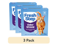  3 pack Fresh Step Odor Shield Multi-Cat Clumping Cat Litter, 22 lb Box