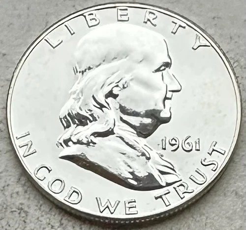 1961 Proof Franklin Half Dollar 90% Silver-INV#8495