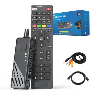 Digital Converter Box for TV, Play, Record & Pause ATSC TV Tuner Stick, Suppo...