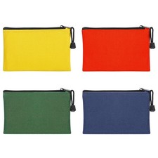ANPHSIN 7''x4.7'' Canvas Tool Bags Pouches 4 Pack Heavy Duty Zipper Pouch Se...
