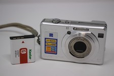 Sony Cybershot DSC-W100 8.1MP x3 Zoom Digital Camera Silver Tested w/Batt Great