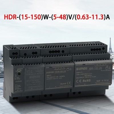 HDR Mean Well Hutschienen Netzteil Stromversorgung Trafo LED DIN 5V 12V 24V 48V