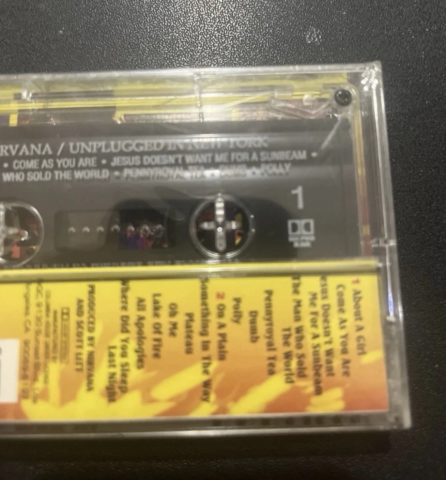Sealed New NIRVANA MTV Unplugged In New York Cassette Tape Geffen Records 1994 - Image 3 of 4