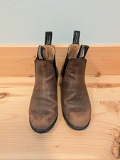 Blundstone Rustic Chelsea Boots Women Brown Leather, Size 6